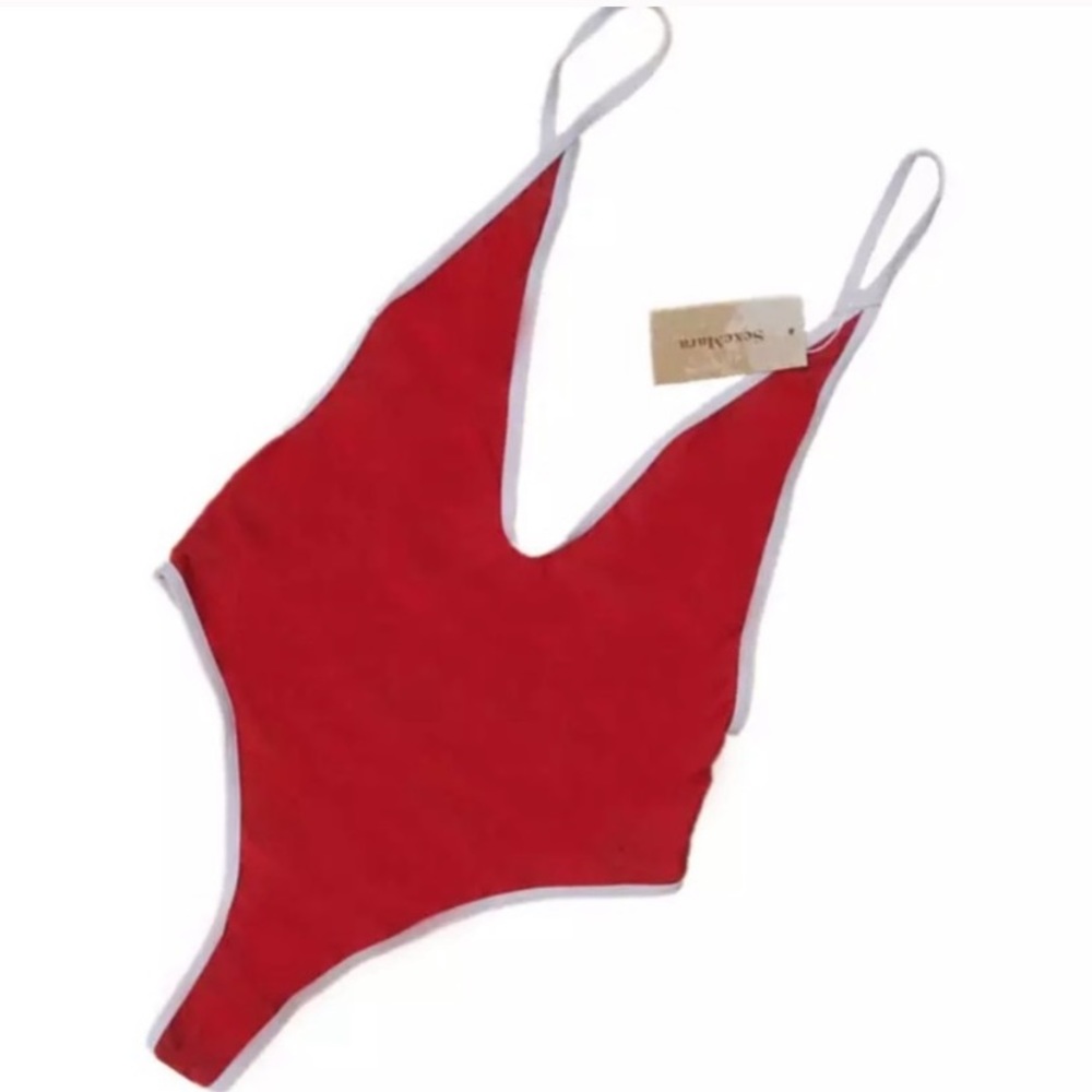 Sexy One Piece Swimwear Women Deep V